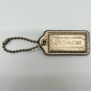 Coach Metallic Gold Leather Hang Tag